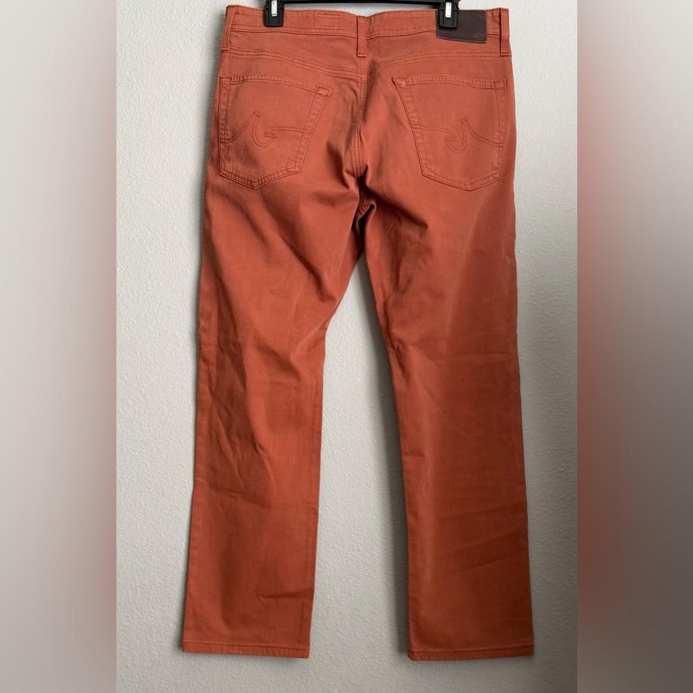 AG Adriano Goldschmied Men's The Graduate Tailored Leg Burnt Orange Pants 33X34 - Picture 8 of 13